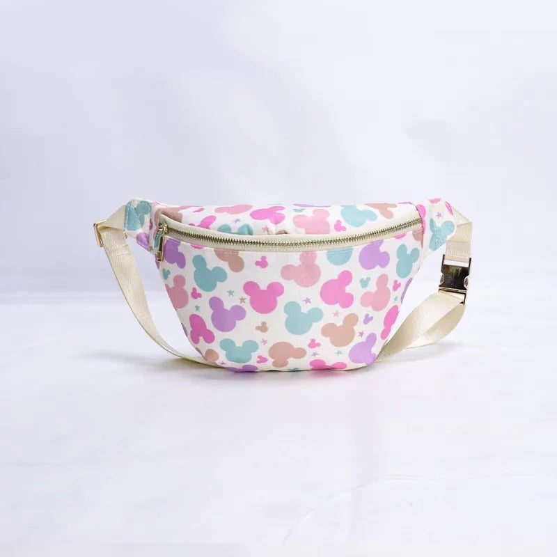 Disney Mickey New Women's Waist Bag Luxury Brand Women's Messenger Bag Casual Lightweight Cartoon Waist Bag Large Capacity