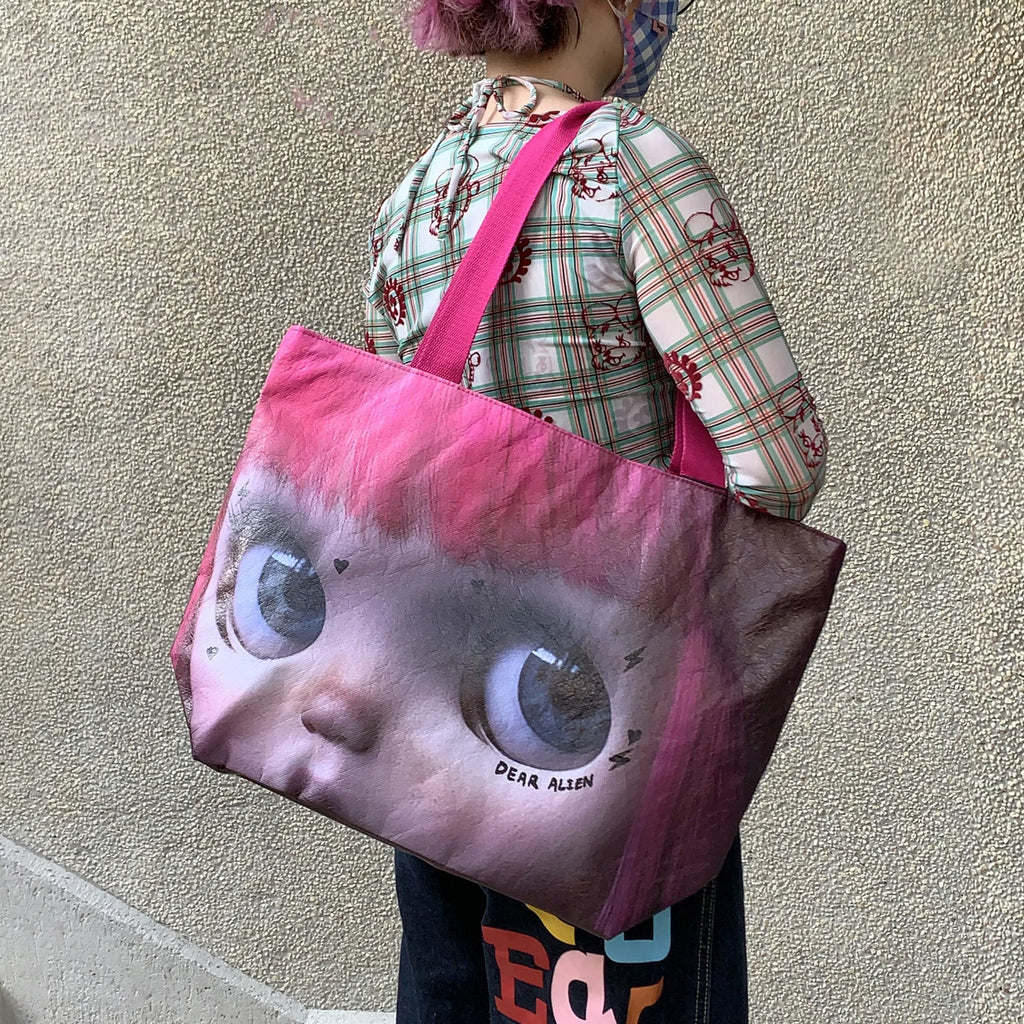 Dear Alien Women's Bag Casual Versatile Graffiti Tote Bag Sweet Cool Hot Girl Single Shoulder DuPont Paper Handbag